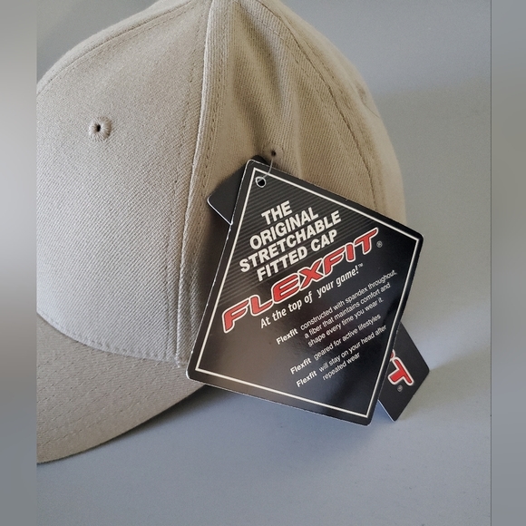 Flexfit Premium Cotton Twill Fitted Hat - Khaki Adjustable Cap Lightweight 6-Panel For Everyday Wear - View #6